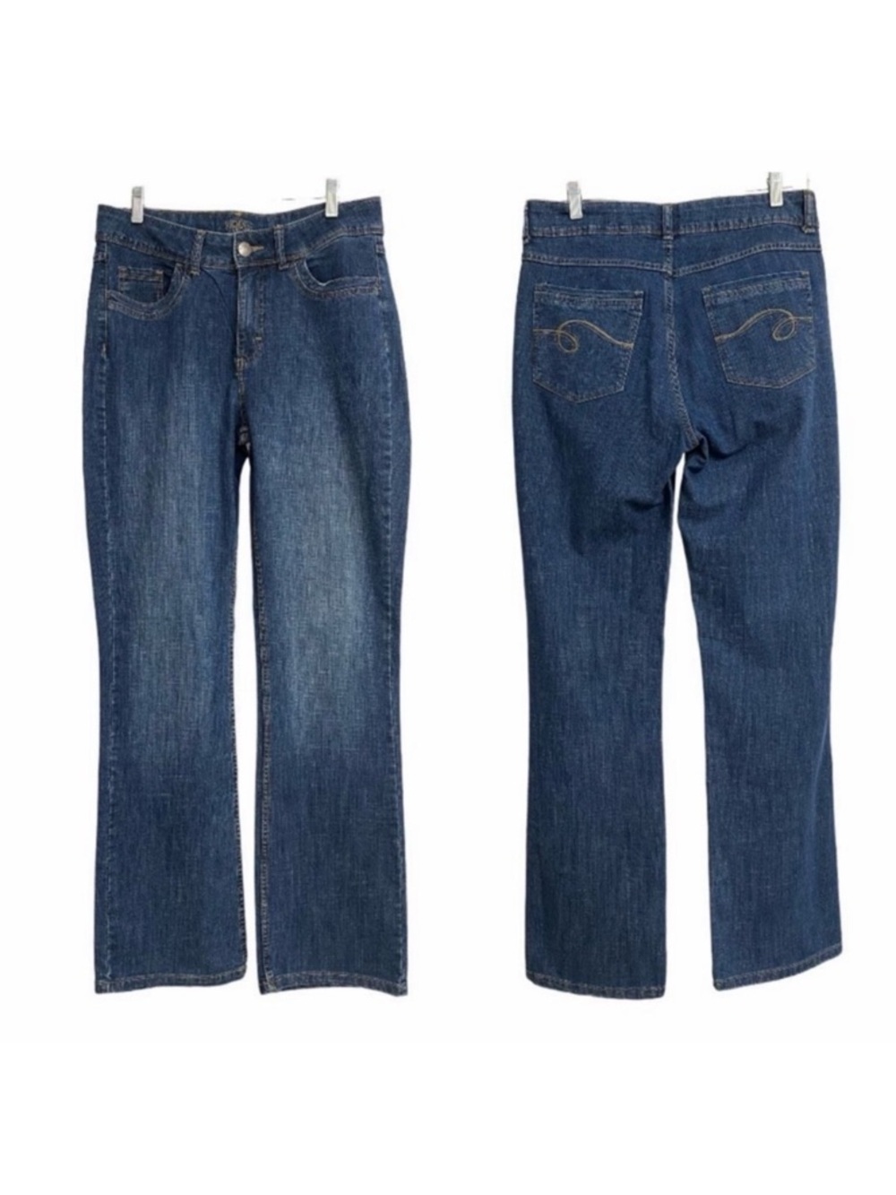 Lee Riders Women's Straight Leg Blue Jeans Size 12L Mid Waist Classic Everyday